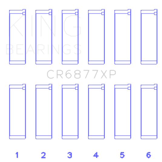 King Engine Bearings CR6877XP KING Performance Rod Bearings