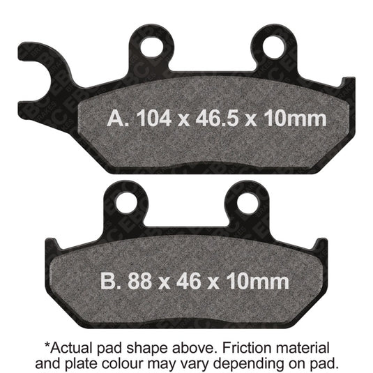 Ebc Powersports FA172R EBC R Sintered Brake Pads