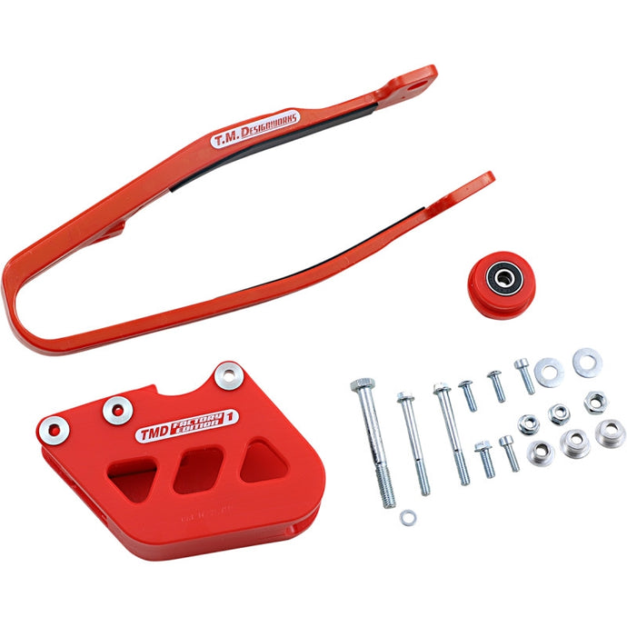 T.M. Designworks YCP-OR1-RD Dirt Cross Multi-Purpose Chain Slide-N-Guide Kit FE1 Guide - Red