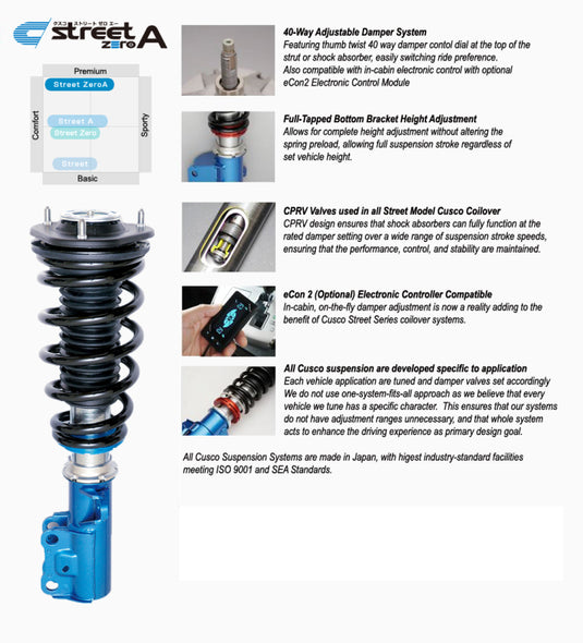 Cusco 6A3 61N CN CUS Street Zero A Coilovers