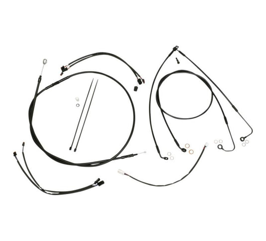 Magnum 486781 Black Vinyl XR Handlebar Installation Kit with Black Fittings for 12-14in. Ape