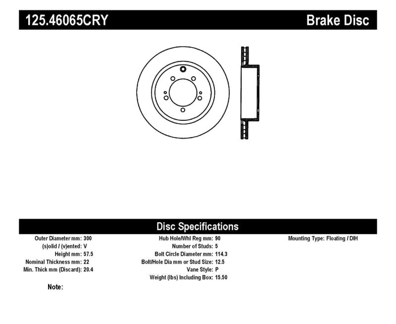 Load image into Gallery viewer, Stoptech 125.46065CRY ST Premium Carbon Brake Rotors
