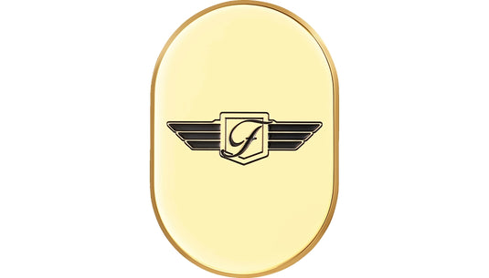 Figurati Designs FD-01-AC-GLD-RT Antenna Cover - Gold with Figurati Design logo