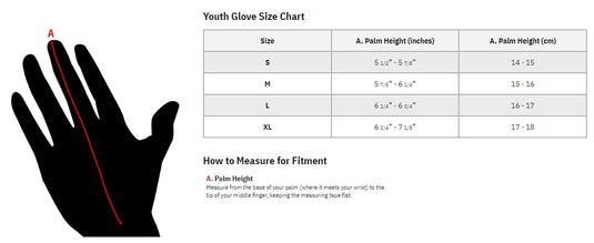 100% Ridecamp Youth Gloves (Medium, Red)