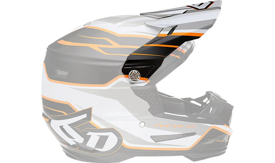 6D Visor for ATR-2 Helmet - Phase White/Orange