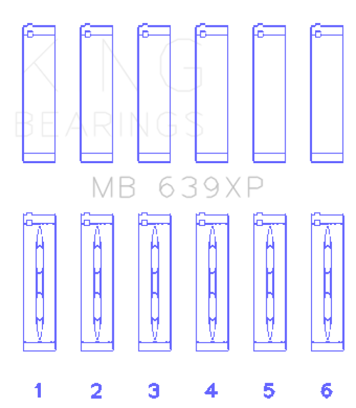 Load image into Gallery viewer, King Engine Bearings MB639XP KING Main Bearings
