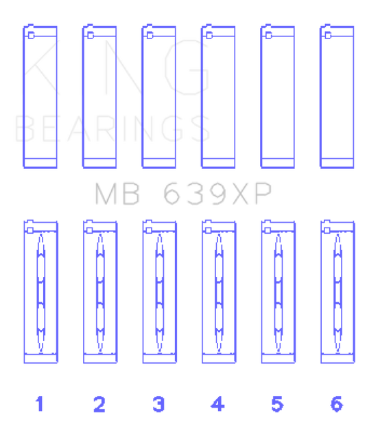 King Engine Bearings MB639XP KING Main Bearings