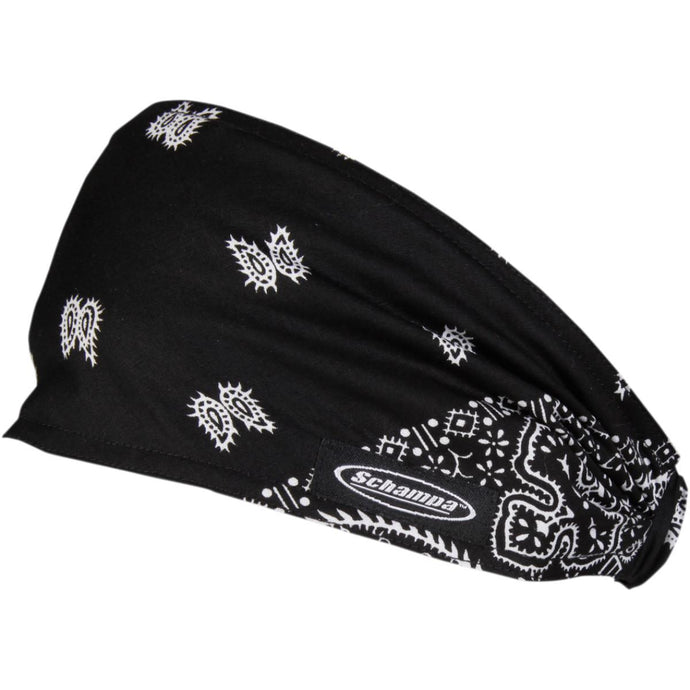 Black Ground & White Small Paisley