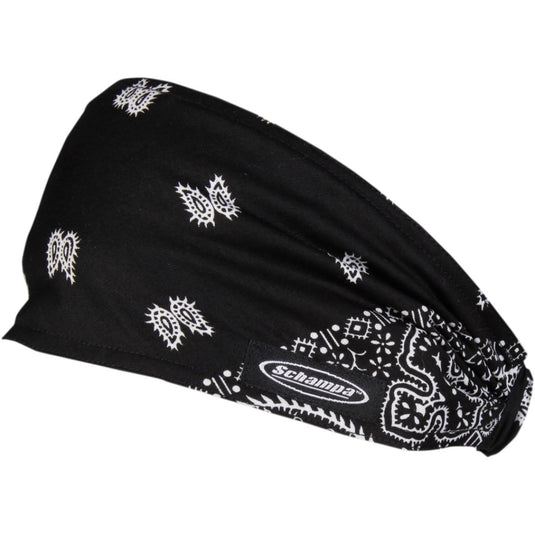 Black Ground & White Small Paisley