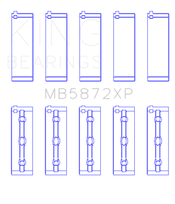 Load image into Gallery viewer, King Engine Bearings MB5872XP KING Main Bearings
