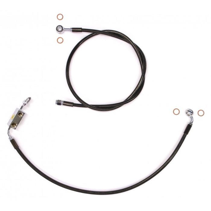 Magnum SBC1326-27 Black Coated XR Stainless Front Brakeline Kit - 27in. Upper Brake Length