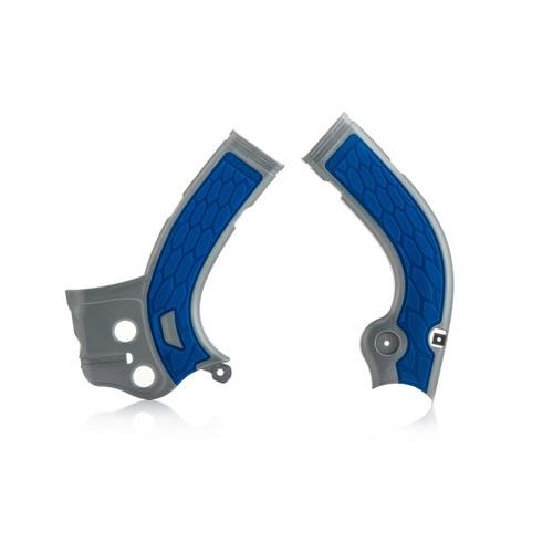 Acerbis 2374261404 X-Grip Frame Guard - Silver/Blue