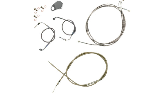 La Choppers LA-8157KT-08 Cable/Brake Line Kit - Mini Ape Hangers - Stainless Steel