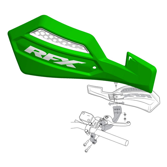 Rfx FXGU 30100 55GN Race Series Handguards - Green
