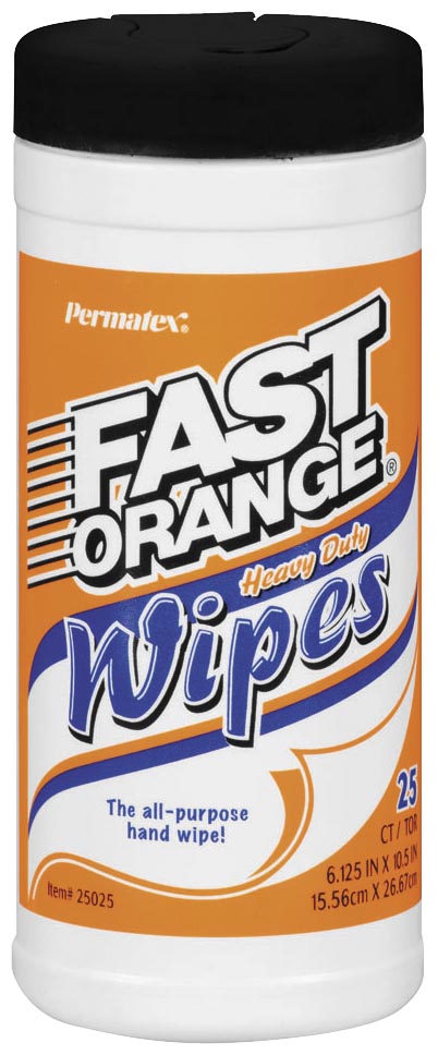 Permatex 25050 Fast Orange Wipes - 25 Count