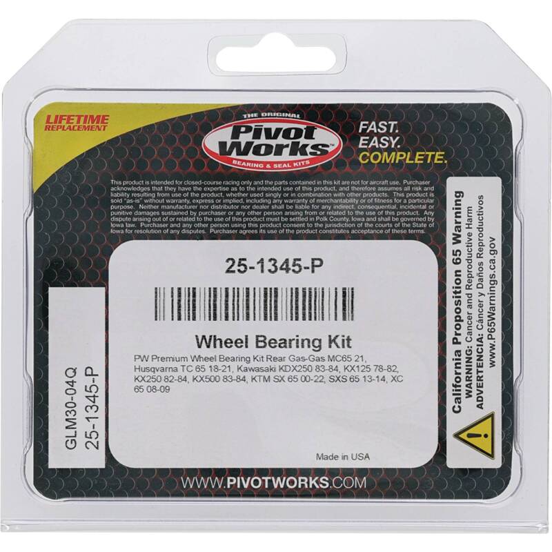 Load image into Gallery viewer, Pivot Works 25-1345-P PIV Wheel Bearing Kit
