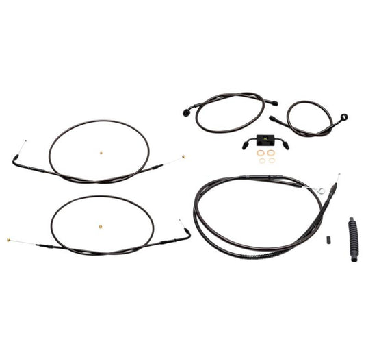 La Choppers LA-8231KT-19M Cable/Brake Line Kit - 18-20in. Ape Hangers - Midnight