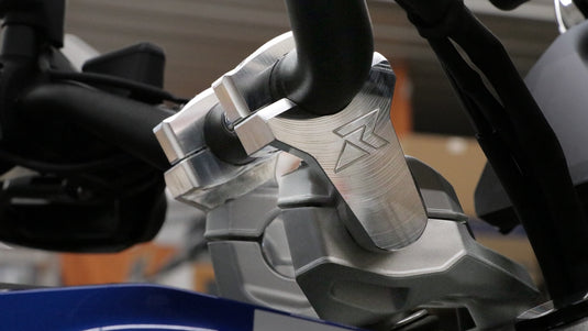 Rox Speed Fx 1R-P13GS 2.4in. Pivoting Risers for 1-1/4in. Handlebars - Silver