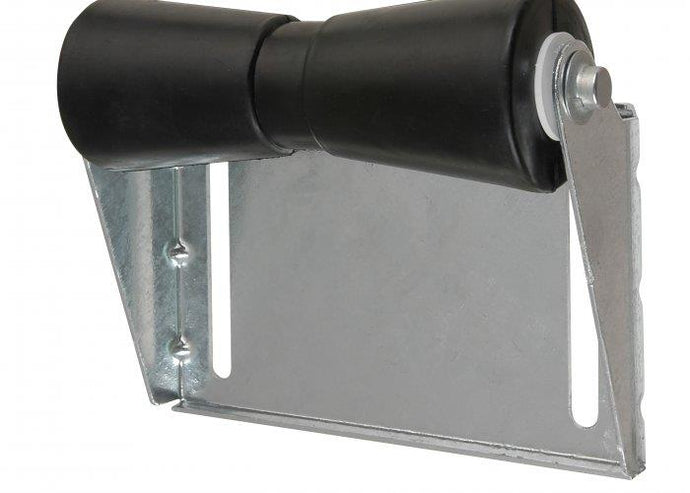 C.E. Smith 10404G Roller Bracket Assemblies - 10in. Keel - Black Rubber