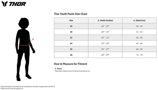 Thor Launchmode Bleach Youth Pants (26, Gray/Acid)
