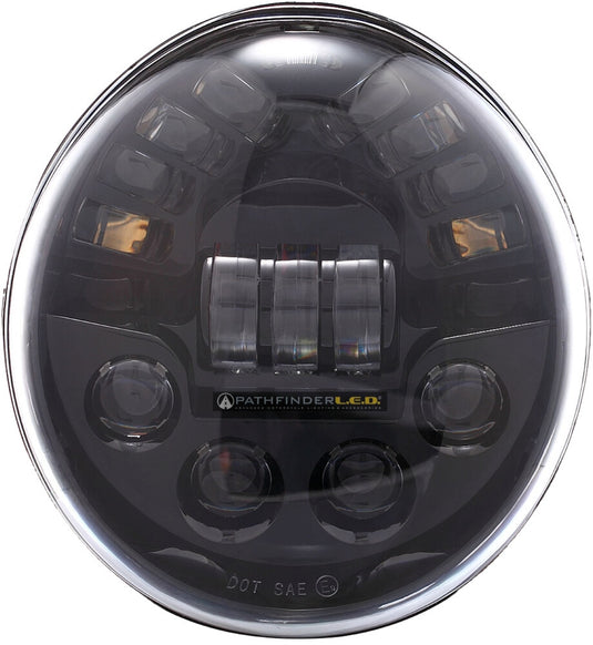 Pathfinder V2VRDB V-rod Led Headlight - Black