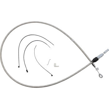 Magnum 523420HE Alternate Length Polished Stainless Quick Connect Braided Upper Clutch Cable - 54in.