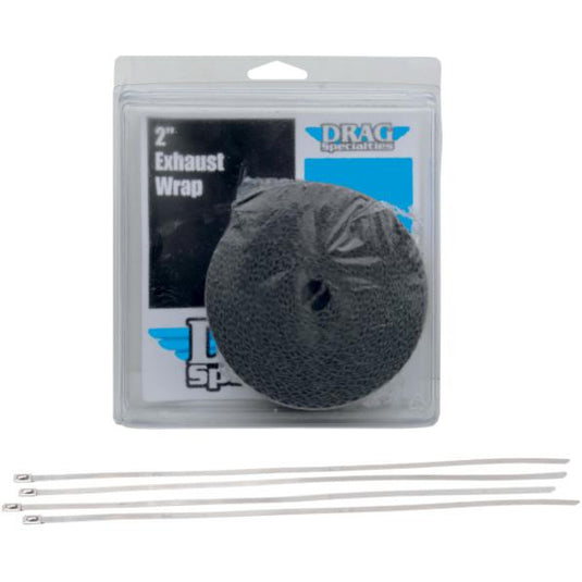 Drag Specialties 1861-0669 Exhaust Heat Wrap Kit - 2in. - Black