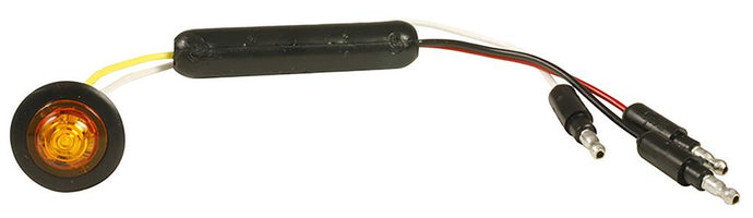 Grote 49363 Micronova LED Marker Dual Intensity Light - Round with Grommet - 1.1in. Wide - Amber