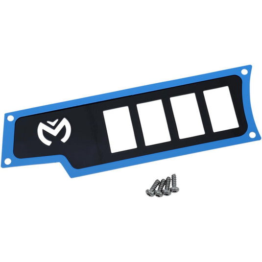Moose Utility 100-4342-PU Small 4 Switch Dash Plate - Left - Blue