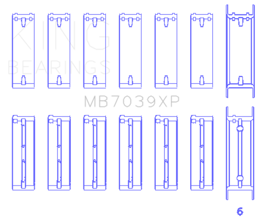 King Engine Bearings MB7039XPSTDX KING Performance Main Bearings