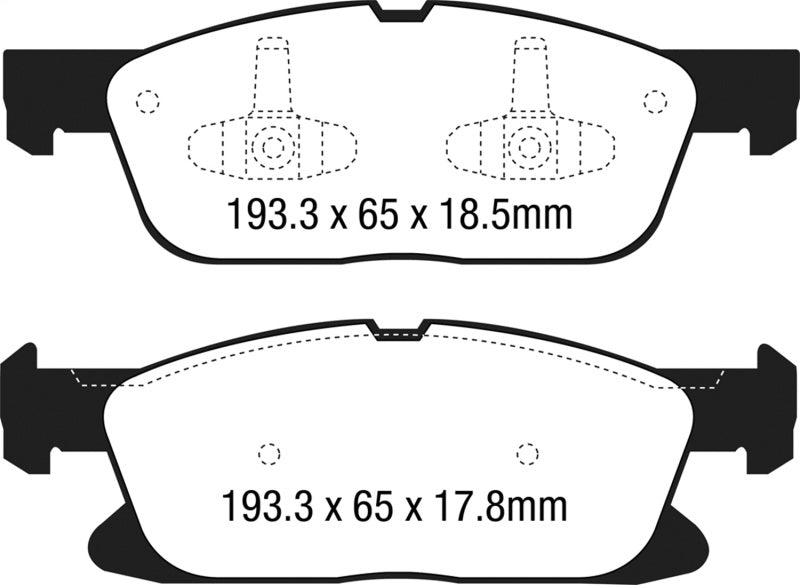 Load image into Gallery viewer, Ebc DP43046R EBC Yellowstuff Brake Pad Sets
