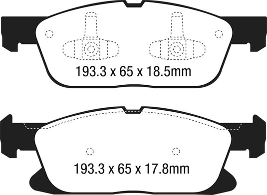 Ebc DP43046R EBC Yellowstuff Brake Pad Sets