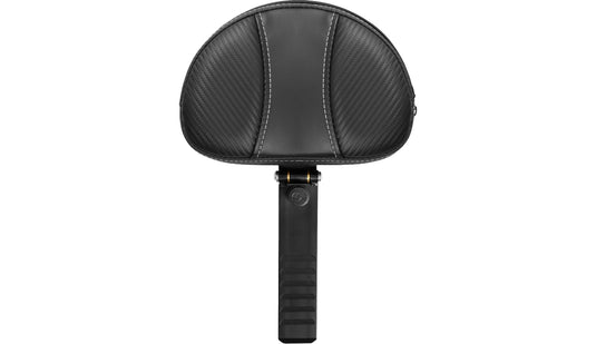 Saddlemen 15708D Mini Contoured Backrest - Dominator - Carbon Fiber with Gray Stitching