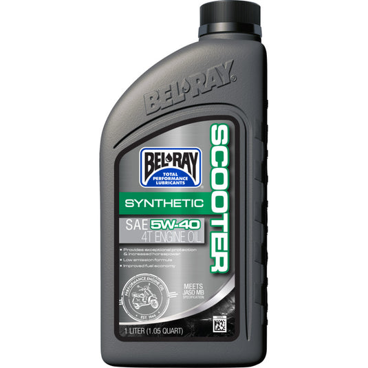 Bel-Ray 303063150160 Scooter Synthetic Ester Blend 4T Engine Oil - 5W40 - 1L.