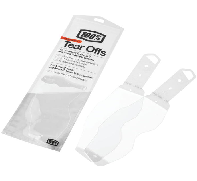 100% Laminated for Racecraft 2/Accuri 2/Stratus 2 Goggles - 2x - 7pk.