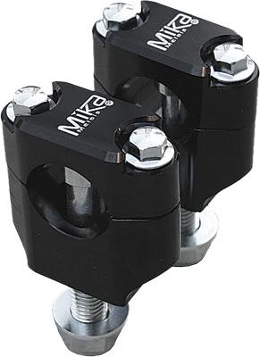 Mika Metals BLACK MK-BL-78 Universal Bar Mounts - 7/8in. Black