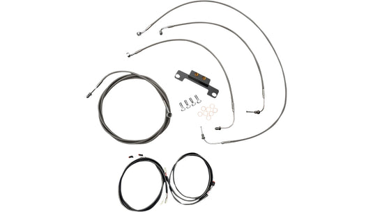 La Choppers LA-8056KT3-08 Complete Plug and Play Cable Kit - Stainless Braided