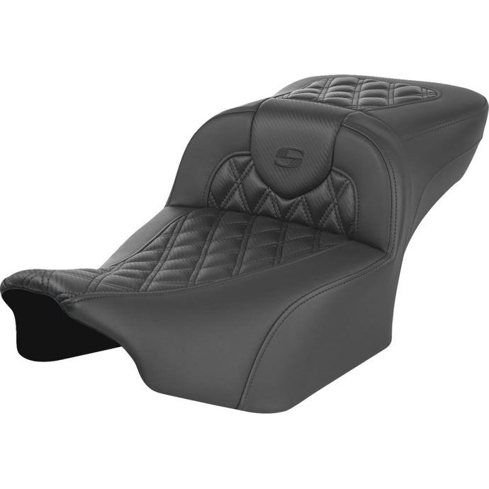Saddlemen 823-07-20700 Extended Reach Roadsofa CF Seat without Drivers Backrest - Black Stitching