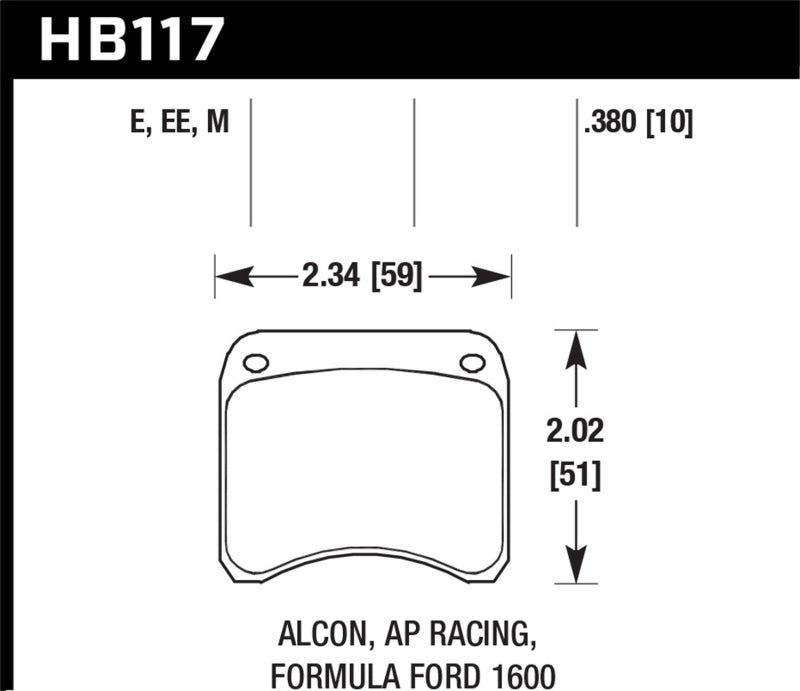 Load image into Gallery viewer, Hawk Performance HB117E.380 HAWK Blue 9012 Brake Pad Sets
