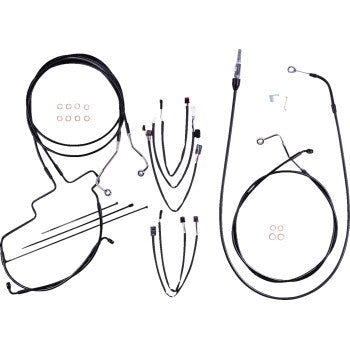 Magnum 4861191 XR Black Dot Handlebar Installation Kit - 12in-14in. - Black Fittings