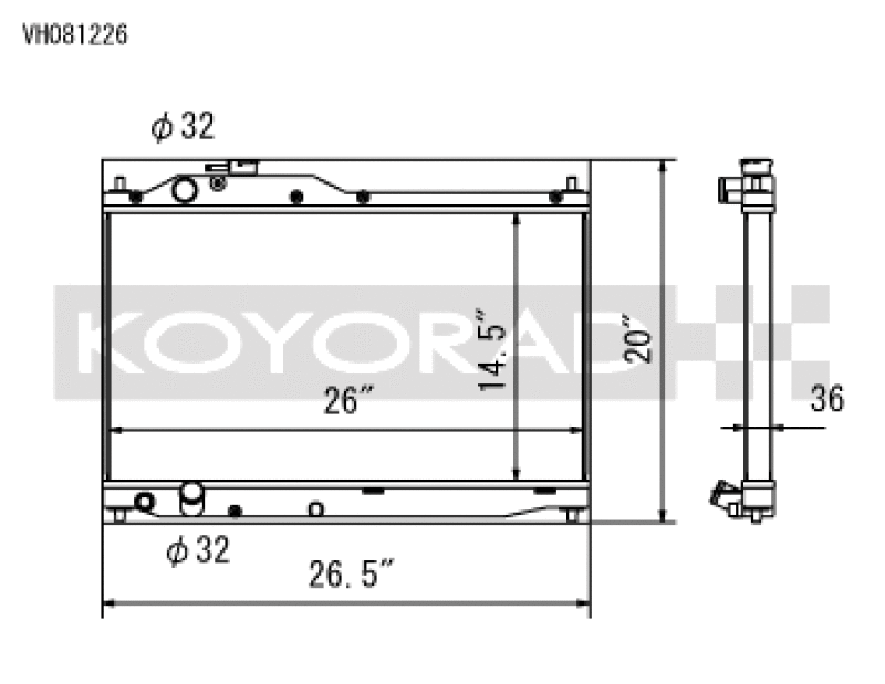 Load image into Gallery viewer, Koyo VH081226 KOY Racing Radiators
