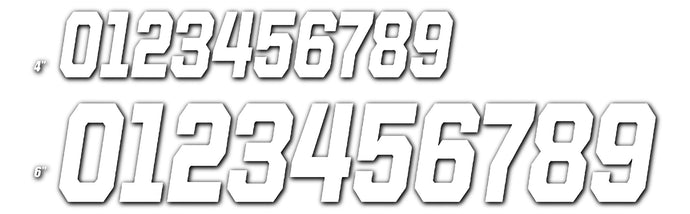 Dcor 45-36-3 Race Series Individual Numbers 6in. - No.3 - White