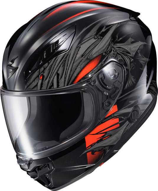 Scorpion EXO-R430 Wyvern Helmet (X-Large, Black/Red)