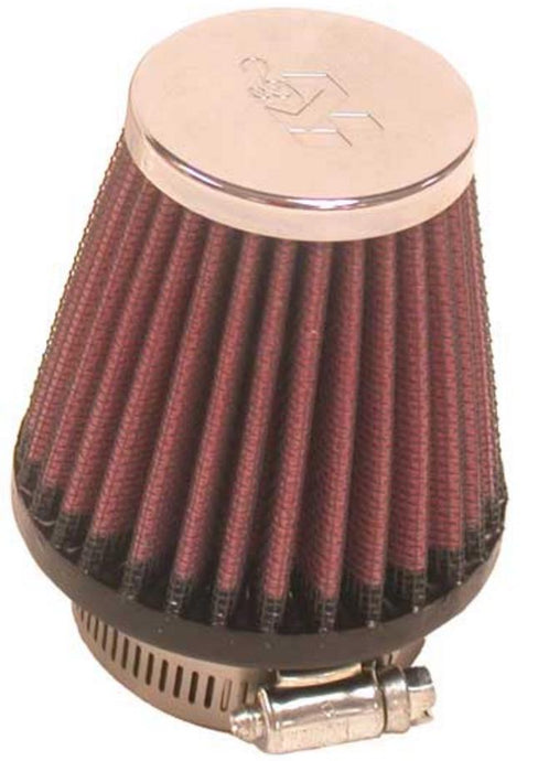 K&N Engineering RC-1090 Universal Round Tapered Air Filter - Chrome End Cap