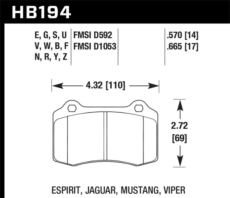 Load image into Gallery viewer, Hawk Performance HB194B.570 HAWK HPS 5.0 Brake Pad Sets
