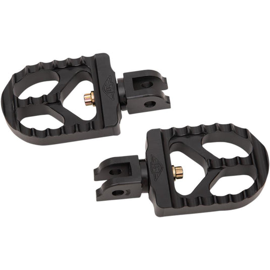 Joker Machine 08-57-6B Adjustable Serrated Short Footpegs - Black Anodized
