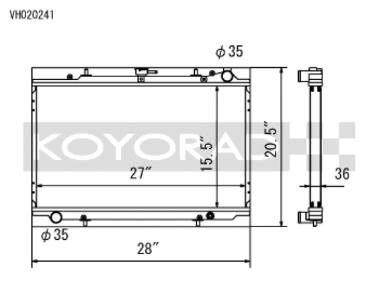 Koyo VH020241 KOY Racing Radiators