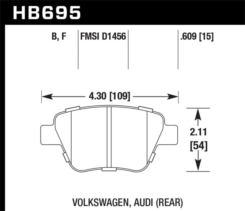 Load image into Gallery viewer, Hawk Performance HB695F.609 HAWK HPS Brake Pad Sets
