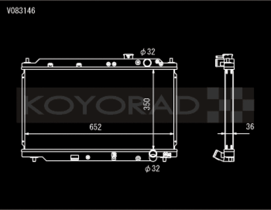 Koyo V083146 KOY Racing Radiators