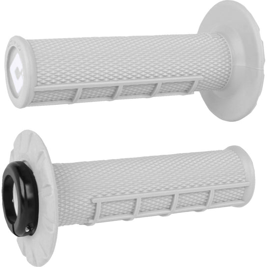 Odi J33HWW-B ATV MX Half Waffle V2 Lock on Grips - Pro Soft White/Black